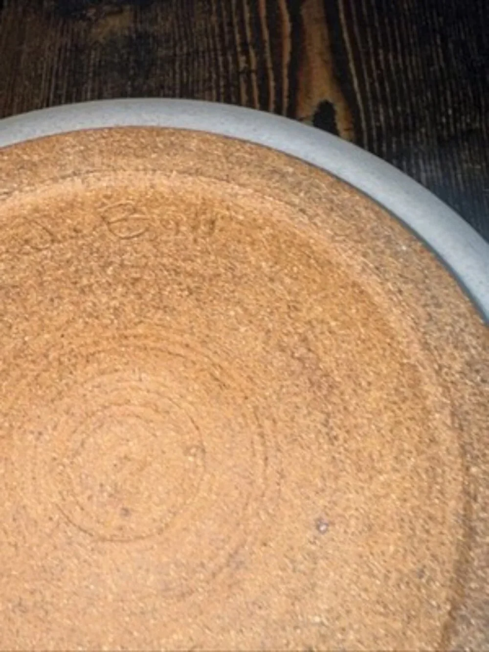 Butter Cheese Dish Pottery Glazed‎ Stoneware Blue Gray with Dome Lid Cover